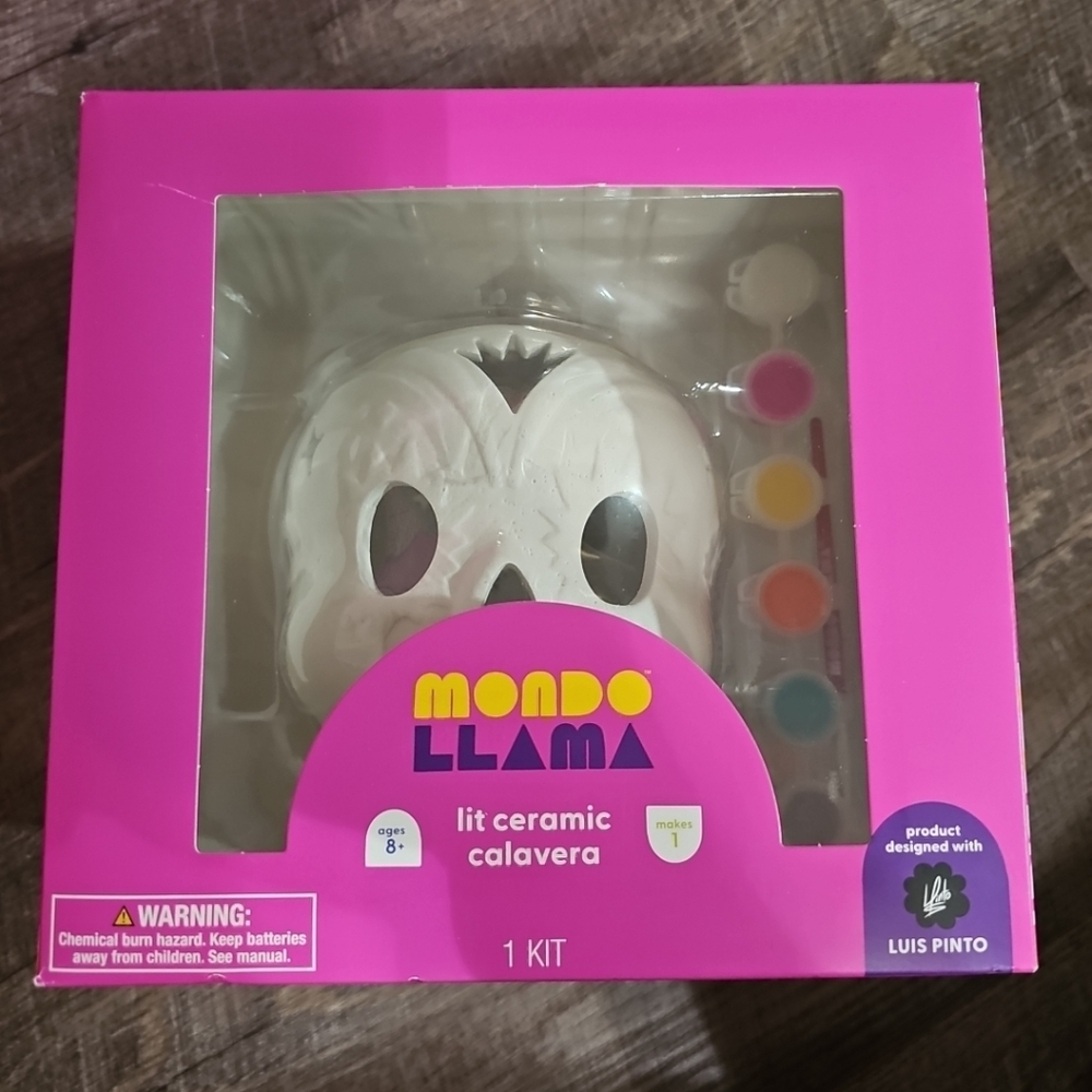 NEW Target Mondo Llama Luis Pinto Dia de Muertos Ceramic Light Up Calavera Skull